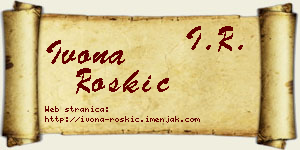 Ivona Roškić vizit kartica
